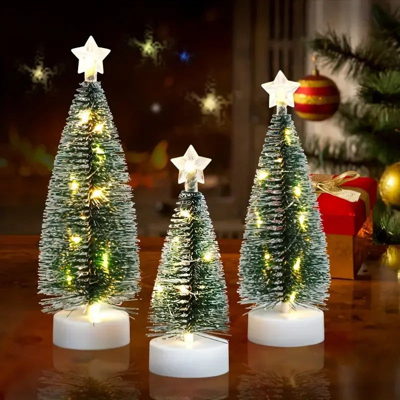 3/4pcs Festive Christmas Night Light -Powered Candle Holder with Santa & Snowman Design, Perfect for Holiday Tabletop Decor