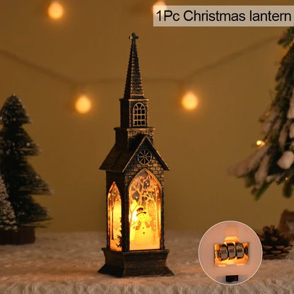 Christmas LED Night Light Santa Claus Snowman Fairy Light Lantern Table Ornament Christmas Home Decoration Xmas Neol 2025